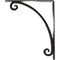Ekena Millwork Legacy Wrought Iron Bracket, (Triple center brace), Antiqued Pewter 2"W x 12"D x 15"H BKTM02X12X15TLEAPW - alternate 2